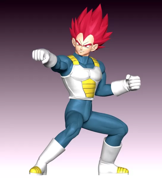 Vegeta SSJ God - Dragon Ball - Model preview 3