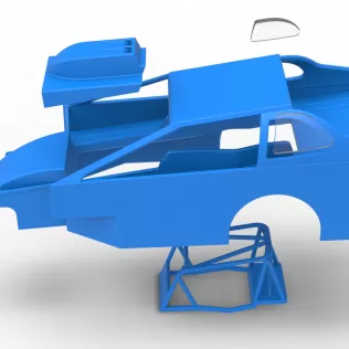 Shell of Northeast Dirt Modified stock car Version 2 Scale 1:25 - Model thumbnail 21