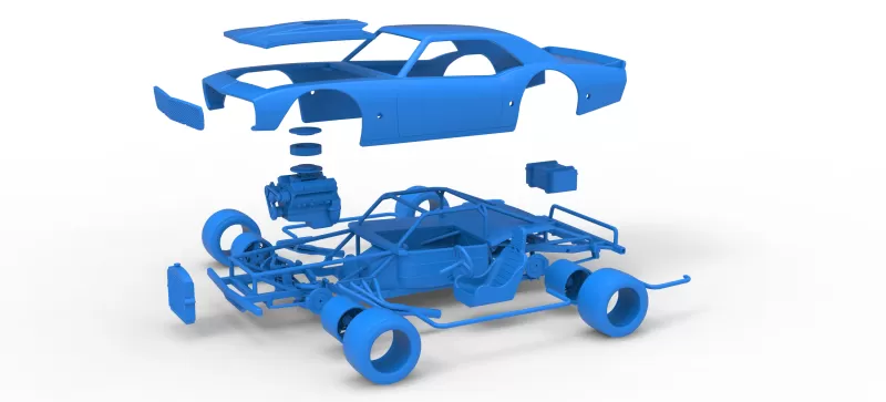Vintage Asphalt Modified stock car V12 Scale 1:25 - Model preview 28
