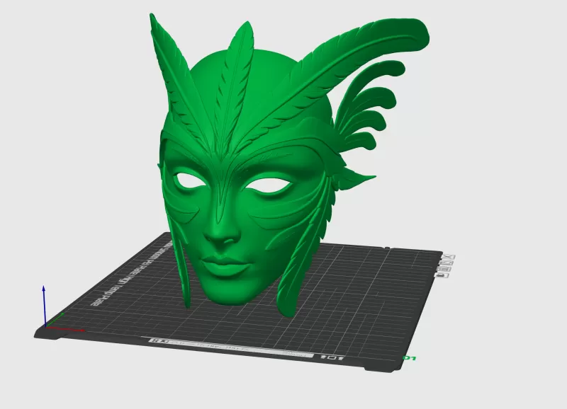 Elegant Fantasy Feather Mask - Model preview 6