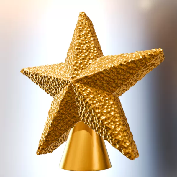 Textured Christmas Stars Kit – 3D STL Files + Blender (Editable - Model preview 3