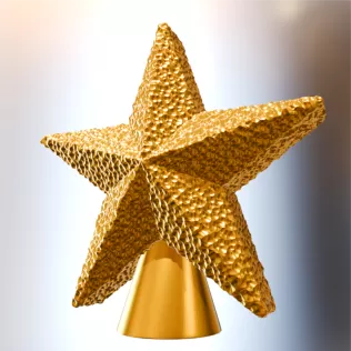 Textured Christmas Stars Kit – 3D STL Files + Blender (Editable - Model thumbnail 3