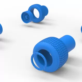 Wheel Set of Vintage Dirt Silver Crown Car Scale 1:25 - Model thumbnail 14