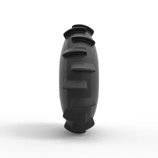 Dirt dragster rear tire at speed Scale 1:25 - Model thumbnail 4