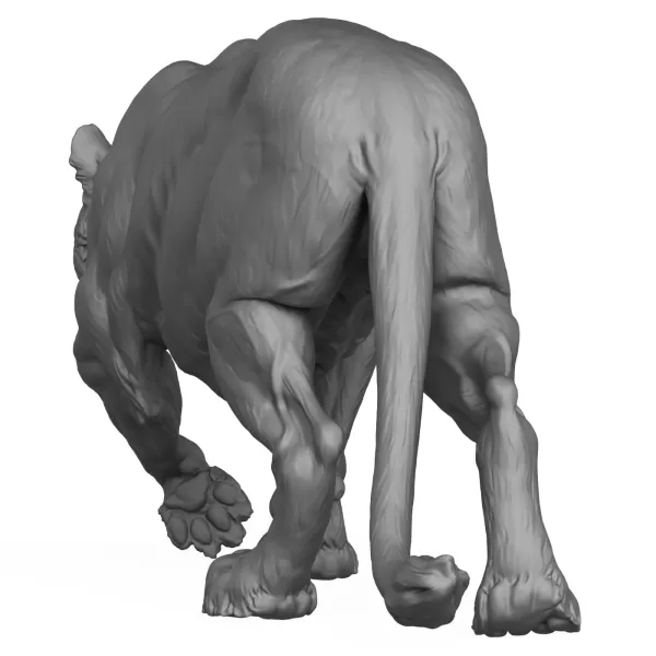3D Printable Wild Lioness - Model preview 4