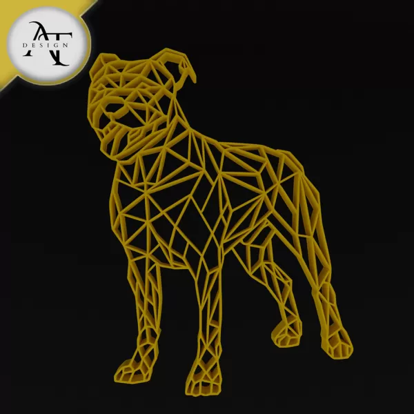 Dog - Geometric - 2D Wall Art Decor - Model preview 1