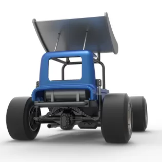 Vintage Winged Supermodified stock car Version 2 Scale 1:25 - Model thumbnail 19