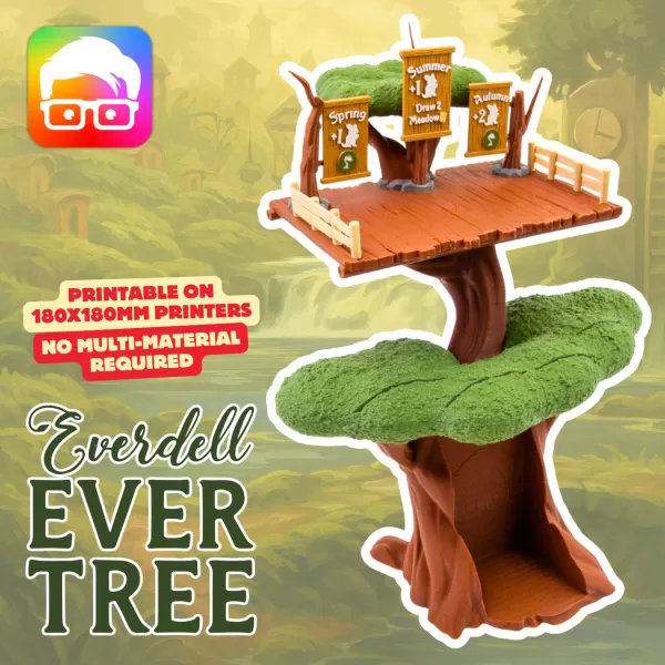 Everdell Tree 3d Printable Replacement - Model preview 1