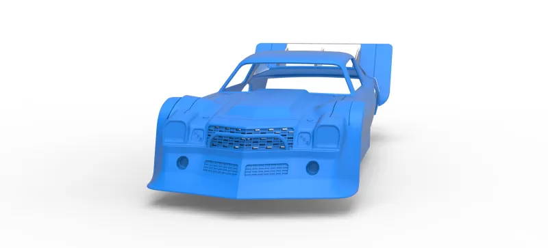 Shell of Vintage Dirt late model Race car Version 3 Scale 1:25 - Model preview 5