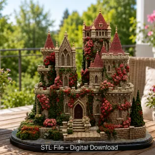Bougainvillea Castle STL File for 3D Print - Model thumbnail 4