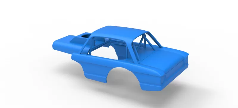 Shell of Vintage Dirt Modified stock car Version 10 Scale 1:25 - Model preview 9