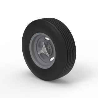 Front wheel of Vintage Champ car Version 2 Scale 1 to 25 - Model thumbnail 7