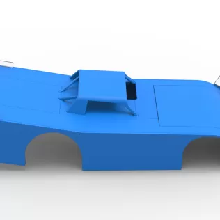 Shell of Vintage Dirt late model Race car Version 4 Scale 1:25 - Model thumbnail 16