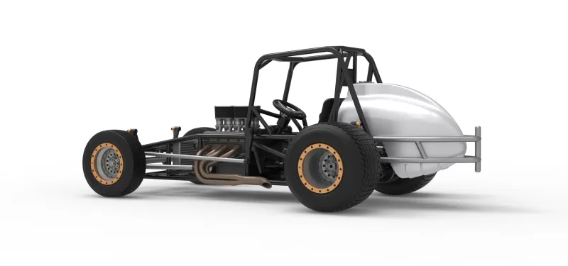 Vintage Dirt Silver Crown Car Base Scale 1:25 - Model preview 13