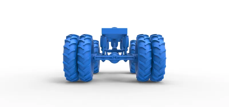 Chassis of Vintage Monster Truck with double wheels Scale 1:25 - Model preview 16