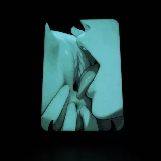 TONGUE PLAY GLOW (HueForge NSFW) 115x170mm - Model thumbnail 6