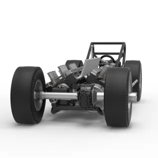 Vintage AWD Dragster Base Version 2 Scale 1:25 - Model thumbnail 6