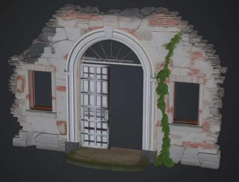 mauer mit tür - Model preview 1
