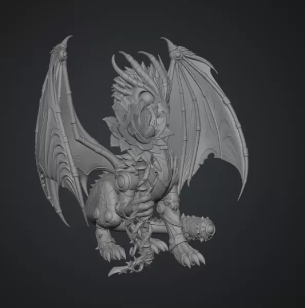 Verdant Arcane Dragon STL File for 3D Print - Model preview 17