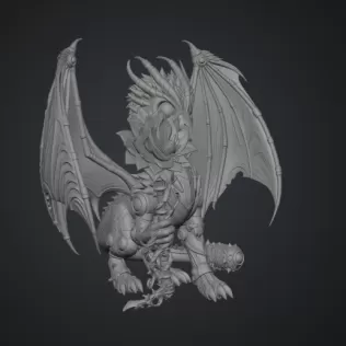 Verdant Arcane Dragon STL File for 3D Print