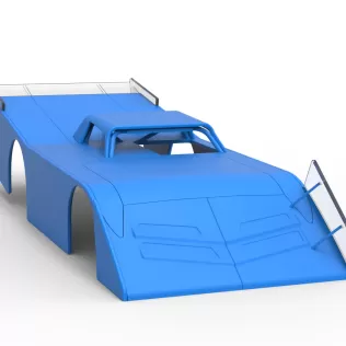 Shell of Vintage Dirt late model Race car Version 4 Scale 1:25 - Model thumbnail 18