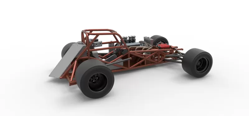 Supermodified front engine race car Base Version 3 Scale 1:25 - Model preview 20
