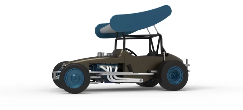 Vintage Winged Supermodified for Dirt while turning V2 1:25 - Model preview 2