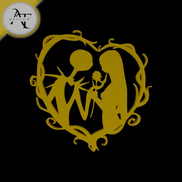 The Nightmare Before Christmas - Silhouette - 2D Wall Art Decor - Model preview 1