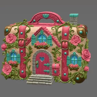 Fantasy Suitcase House STL File for 3D Print - Model thumbnail 3