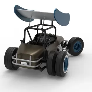 Vintage Winged Supermodified for Dirt while turning V2 1:25 - Model thumbnail 18