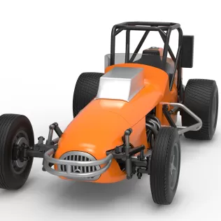 Dirt Silver Crown Champ car Version 2 Scale 1:25 - Model thumbnail 5