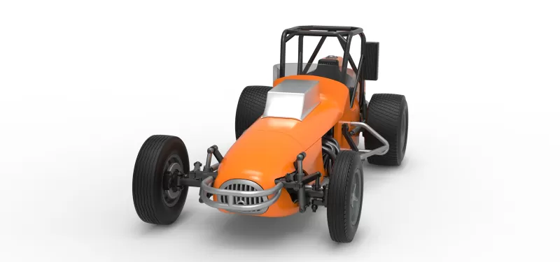 Dirt Silver Crown Champ car Version 2 Scale 1:25 - Model preview 5