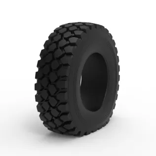 Offroad tire 75 deflated Scale 1:25 - Model thumbnail 2