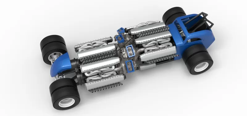 Vintage AWD Dragster Scale 1:25 - Model preview 4