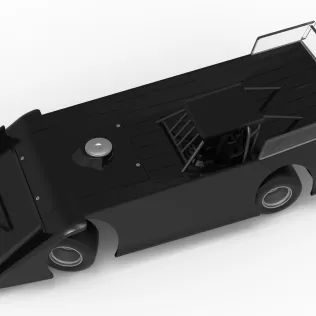 Wedge Dirt Late model while turning Scale 1:25 - Model thumbnail 4