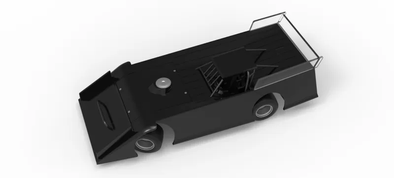 Wedge Dirt Late model while turning Scale 1:25 - Model preview 4