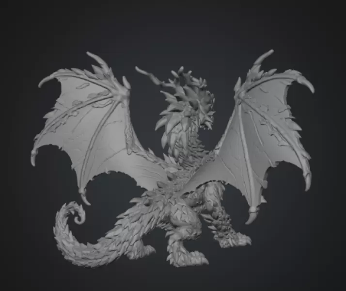 Woodland Guardian Dragon STL File for 3D Print - Model preview 13
