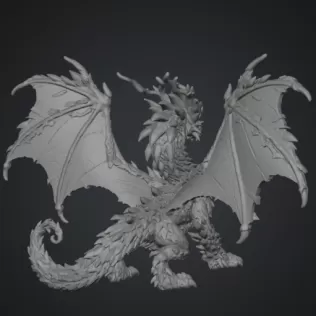 Woodland Guardian Dragon STL File for 3D Print - Model thumbnail 13