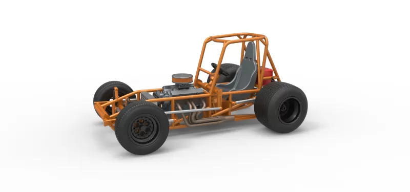 Vintage Sprint car Base Version 2 Scale 1:25 - Model preview 1