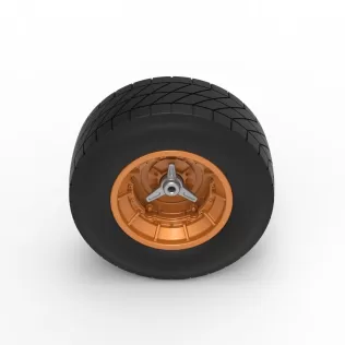 Wheel of Vintage Dirt race car V7 Scale 1:25 - Model thumbnail 6