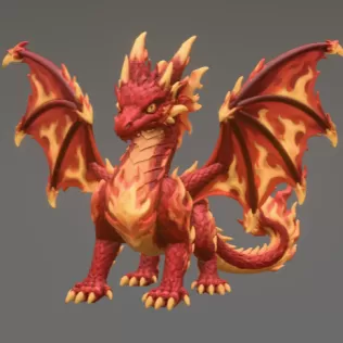 🔥 Inferno Flame Dragon STL File for 3D Print - Model thumbnail 4