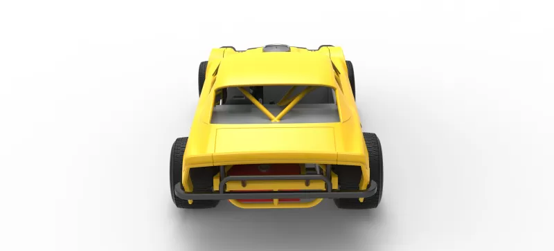 Vintage Dirt late model Race car Version 2 Scale 1:25 - Model preview 17