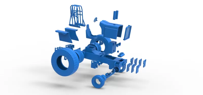 Fun short Pro Stock Pulling Tractor Version 4 Scale 1:25 - Model preview 22