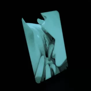 TONGUE PLAY GLOW (HueForge NSWF) 67x100mm - Model thumbnail 8