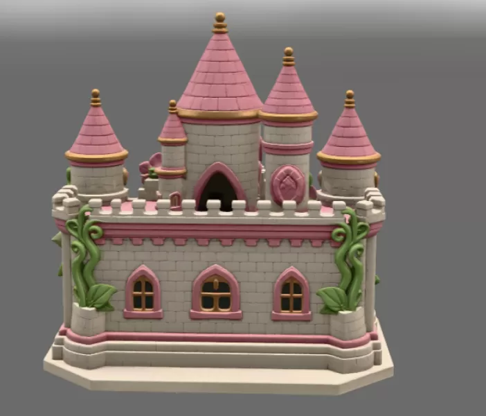 Enchanted Heart Blossom Castle STL File for 3D Print - Model preview 9