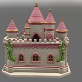 Enchanted Heart Blossom Castle STL File for 3D Print - Model thumbnail 9