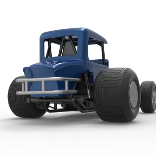 Vintage Sprint car Version 2 Scale 1:25 - Model thumbnail 19