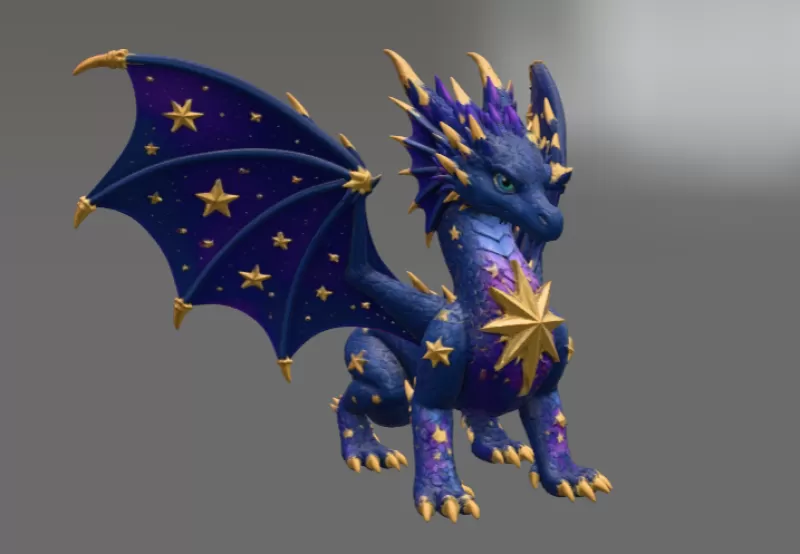 Celestial Star Dragon STL File for 3D Print - Model preview 7