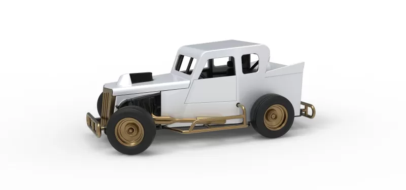 Dwarf car while turning Version 2 Scale 1:25 - Model preview 1