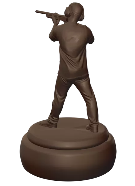 Clay Shooting 3D Character – Premium Printable STL + Blender Fil - Model preview 10